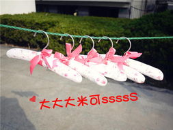 滿50換購(gòu) 單買(mǎi)3元一個(gè) 田園系超嫩寵物小衣架 棉衣架 晾衣架 寵物衣架